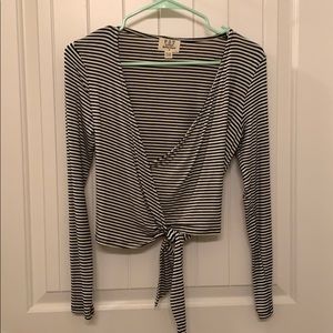 Striped crop long sleeve